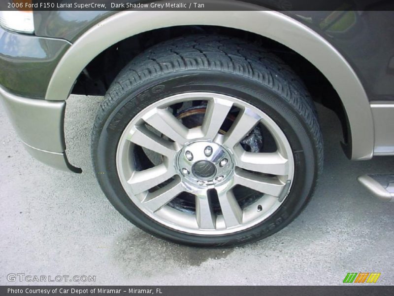 Dark Shadow Grey Metallic / Tan 2006 Ford F150 Lariat SuperCrew