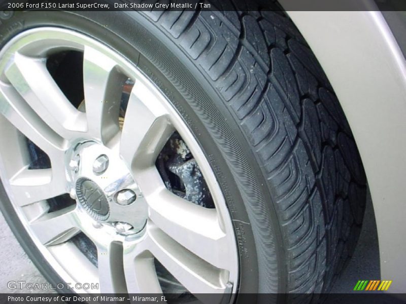 Dark Shadow Grey Metallic / Tan 2006 Ford F150 Lariat SuperCrew