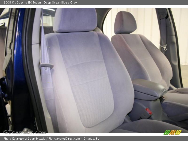 Deep Ocean Blue / Gray 2008 Kia Spectra EX Sedan