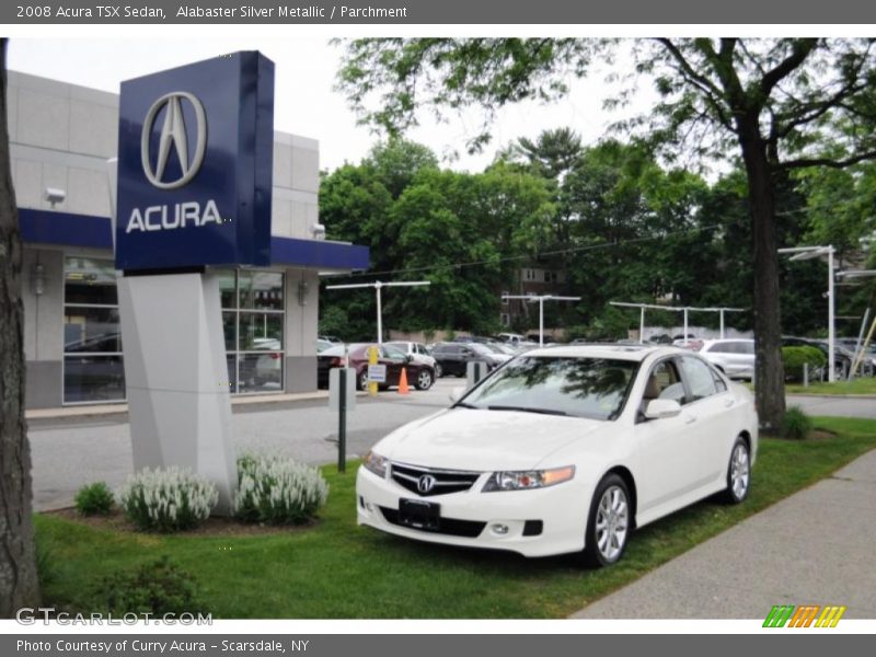 Alabaster Silver Metallic / Parchment 2008 Acura TSX Sedan