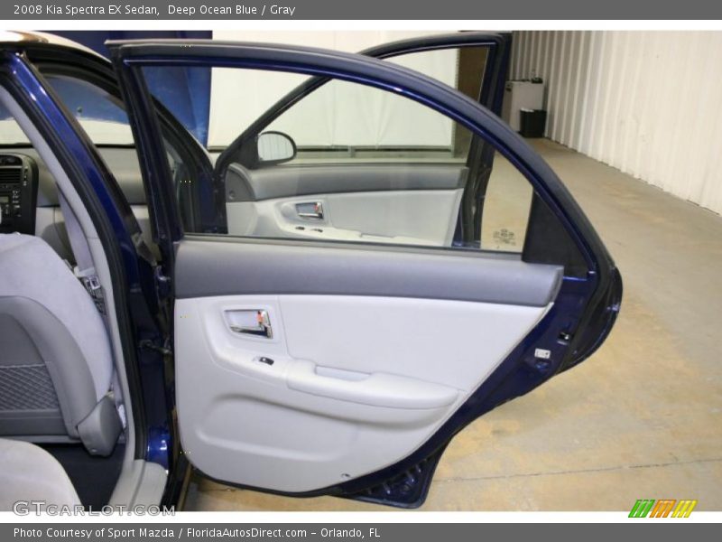 Deep Ocean Blue / Gray 2008 Kia Spectra EX Sedan