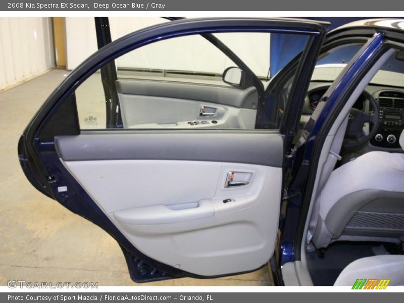 Deep Ocean Blue / Gray 2008 Kia Spectra EX Sedan