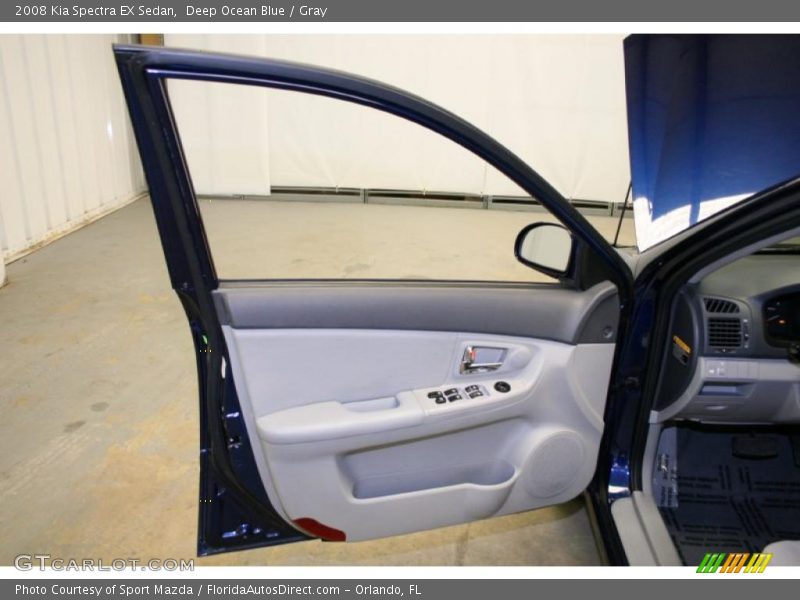 Deep Ocean Blue / Gray 2008 Kia Spectra EX Sedan