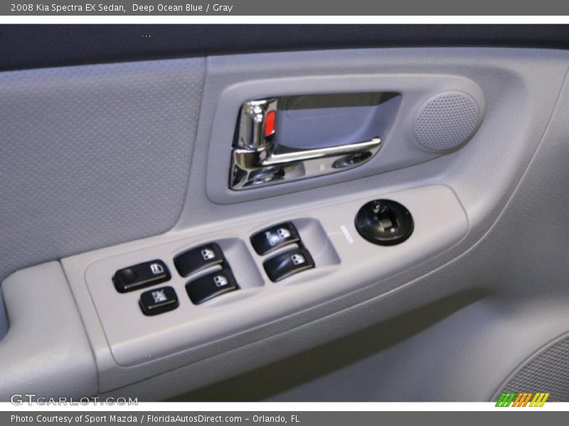 Deep Ocean Blue / Gray 2008 Kia Spectra EX Sedan