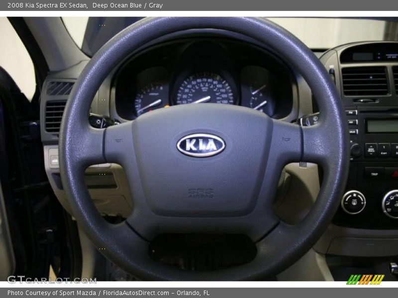 Deep Ocean Blue / Gray 2008 Kia Spectra EX Sedan