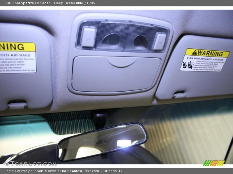 Deep Ocean Blue / Gray 2008 Kia Spectra EX Sedan