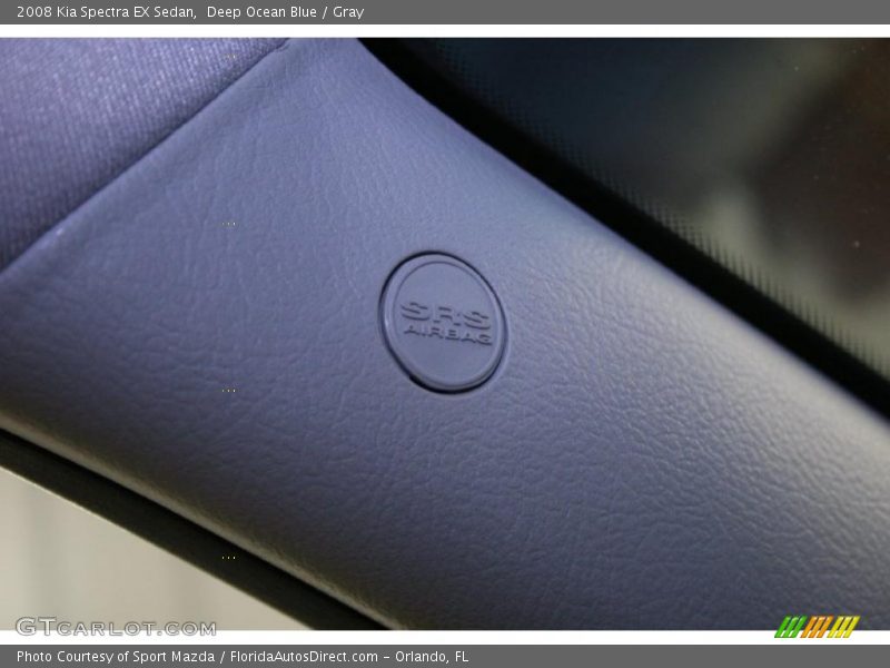 Deep Ocean Blue / Gray 2008 Kia Spectra EX Sedan