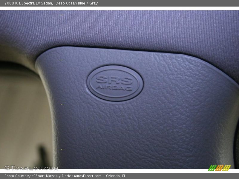 Deep Ocean Blue / Gray 2008 Kia Spectra EX Sedan