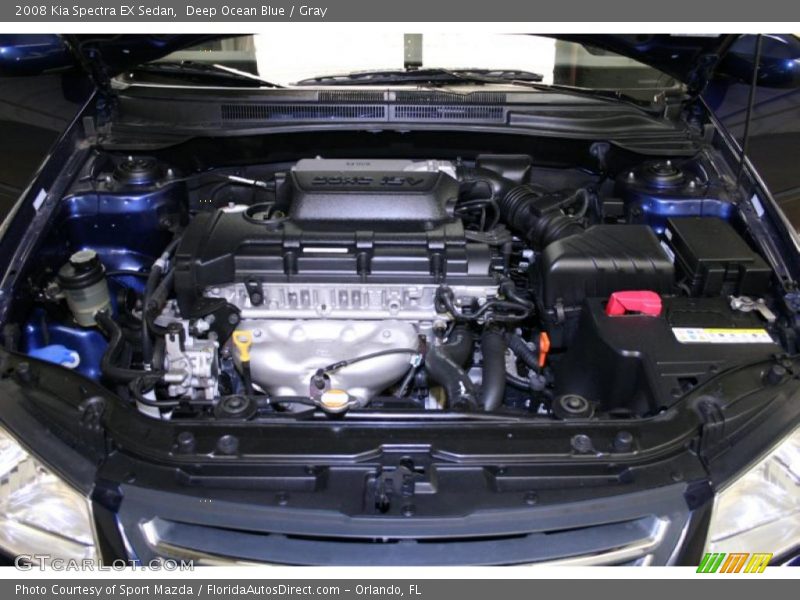 Deep Ocean Blue / Gray 2008 Kia Spectra EX Sedan