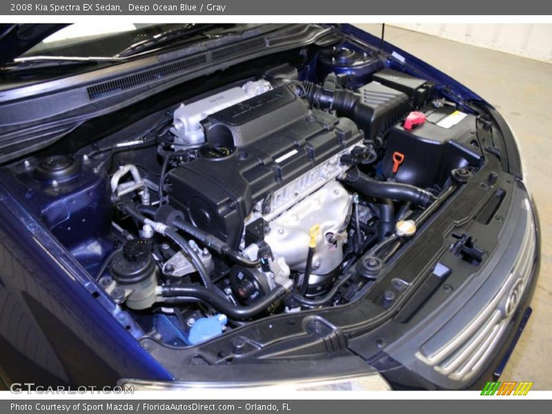 Deep Ocean Blue / Gray 2008 Kia Spectra EX Sedan