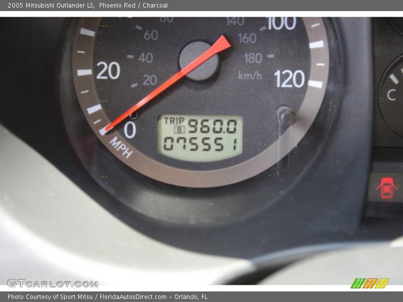 Phoenix Red / Charcoal 2005 Mitsubishi Outlander LS