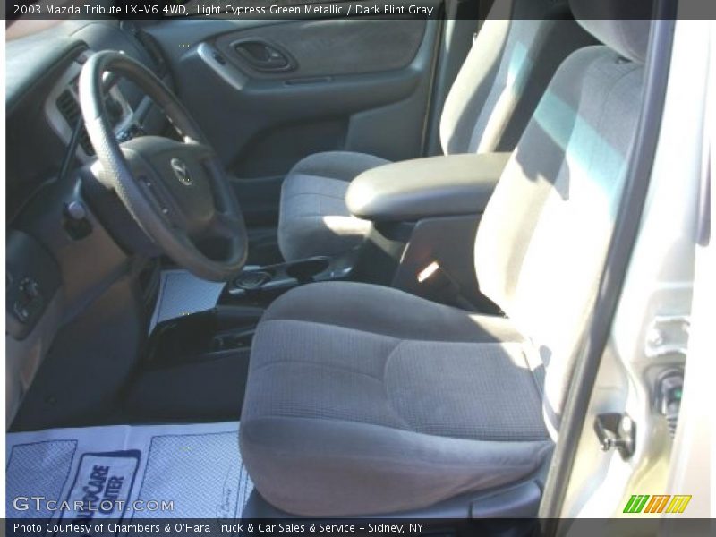 Light Cypress Green Metallic / Dark Flint Gray 2003 Mazda Tribute LX-V6 4WD
