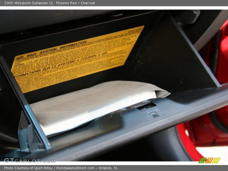 Phoenix Red / Charcoal 2005 Mitsubishi Outlander LS