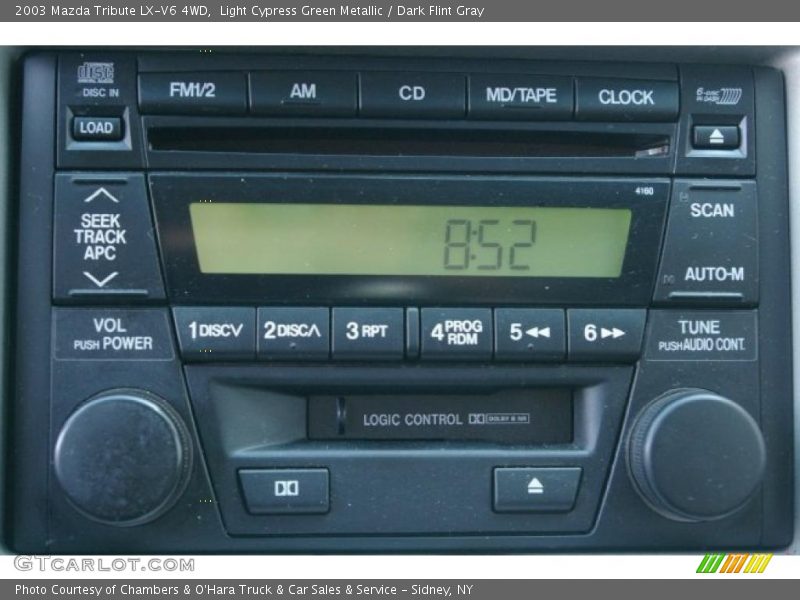 Light Cypress Green Metallic / Dark Flint Gray 2003 Mazda Tribute LX-V6 4WD