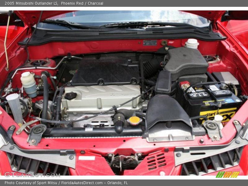 Phoenix Red / Charcoal 2005 Mitsubishi Outlander LS