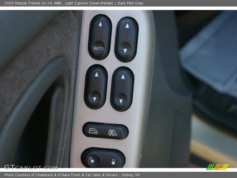 Light Cypress Green Metallic / Dark Flint Gray 2003 Mazda Tribute LX-V6 4WD