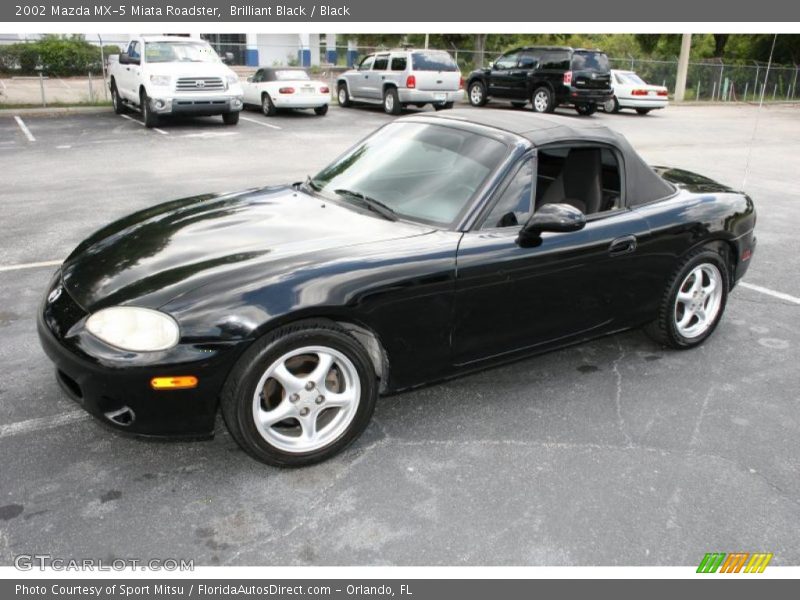 Brilliant Black / Black 2002 Mazda MX-5 Miata Roadster