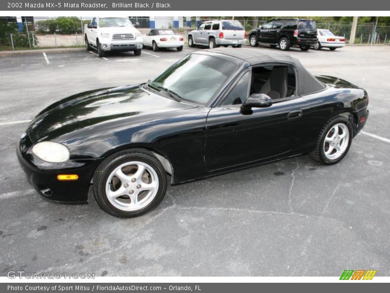 Brilliant Black / Black 2002 Mazda MX-5 Miata Roadster