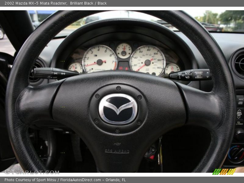 Brilliant Black / Black 2002 Mazda MX-5 Miata Roadster