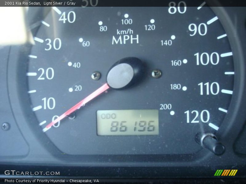 Light Silver / Gray 2001 Kia Rio Sedan