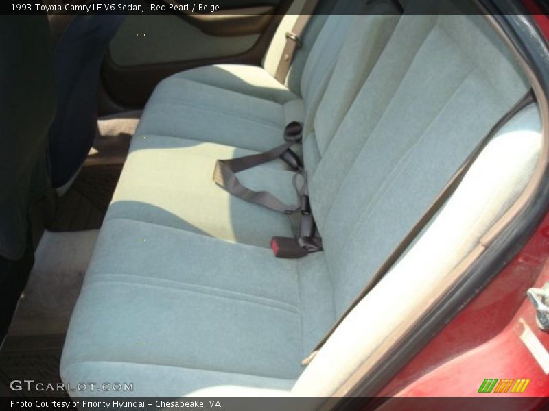 Red Pearl / Beige 1993 Toyota Camry LE V6 Sedan