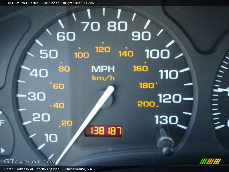Bright Silver / Gray 2001 Saturn L Series L200 Sedan