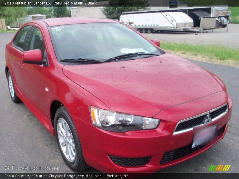 Rally Red Metallic / Black 2010 Mitsubishi Lancer ES