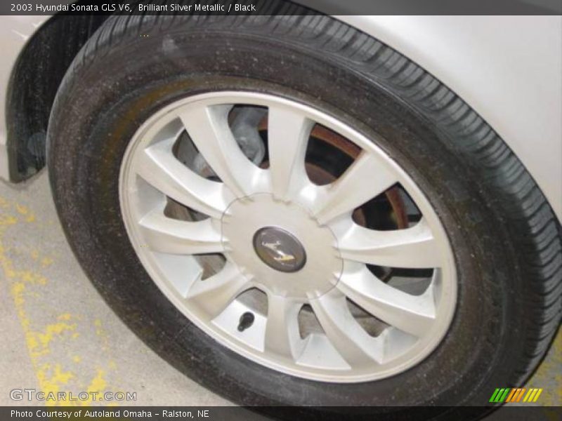 Brilliant Silver Metallic / Black 2003 Hyundai Sonata GLS V6