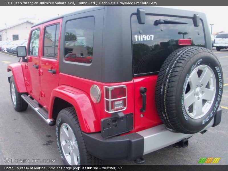 Flame Red / Dark Slate Gray/Medium Slate Gray 2010 Jeep Wrangler Unlimited Sahara 4x4