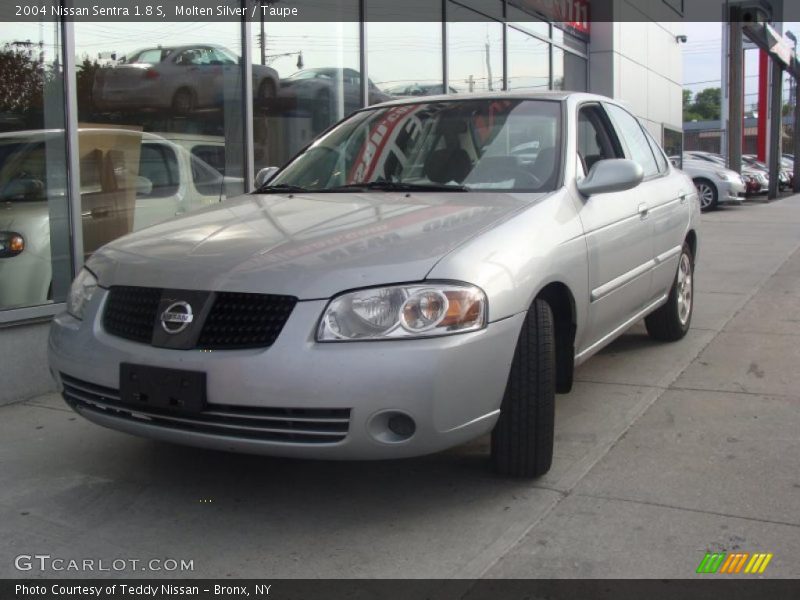 Molten Silver / Taupe 2004 Nissan Sentra 1.8 S