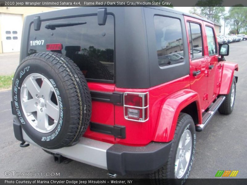 Flame Red / Dark Slate Gray/Medium Slate Gray 2010 Jeep Wrangler Unlimited Sahara 4x4