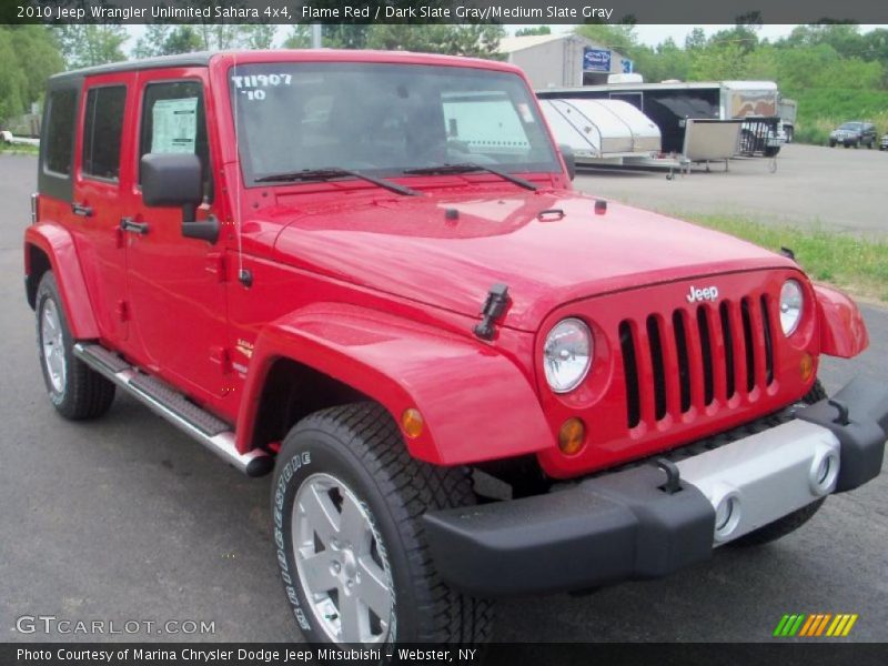 Flame Red / Dark Slate Gray/Medium Slate Gray 2010 Jeep Wrangler Unlimited Sahara 4x4