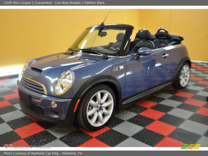 Cool Blue Metallic / Panther Black 2005 Mini Cooper S Convertible