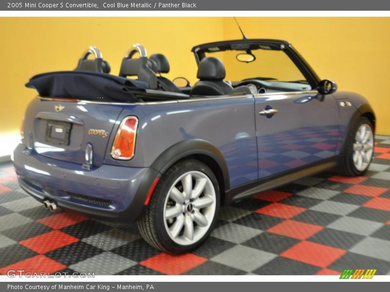 Cool Blue Metallic / Panther Black 2005 Mini Cooper S Convertible