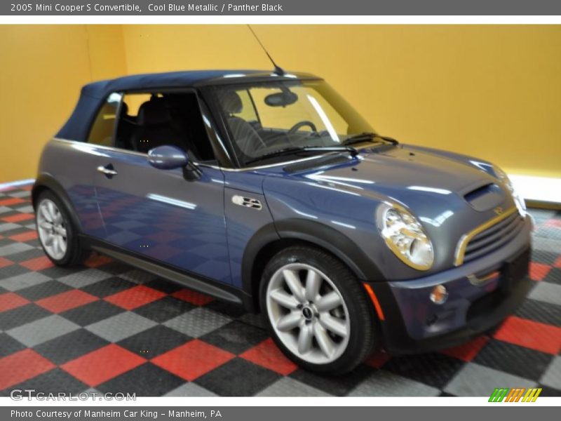 Cool Blue Metallic / Panther Black 2005 Mini Cooper S Convertible