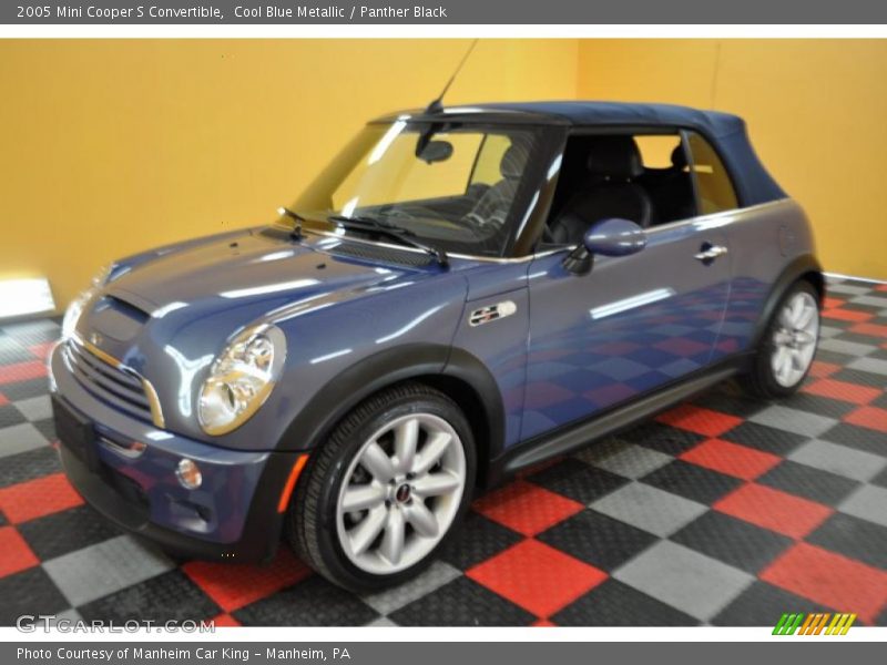 Cool Blue Metallic / Panther Black 2005 Mini Cooper S Convertible