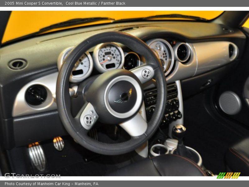 Cool Blue Metallic / Panther Black 2005 Mini Cooper S Convertible