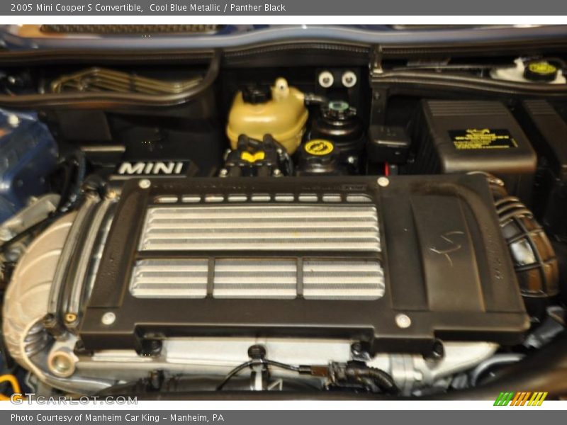 Cool Blue Metallic / Panther Black 2005 Mini Cooper S Convertible