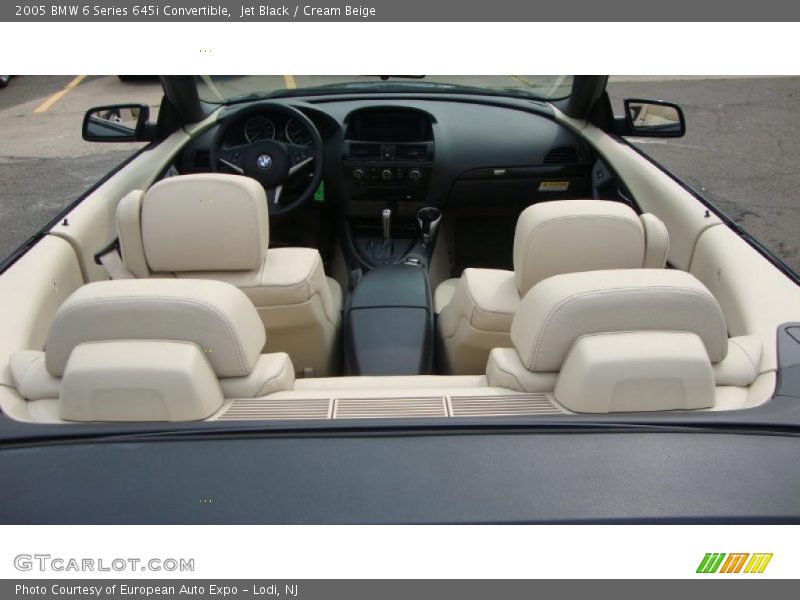 Jet Black / Cream Beige 2005 BMW 6 Series 645i Convertible