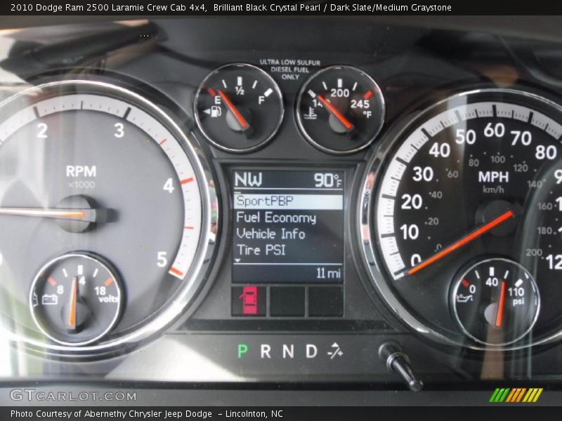 Brilliant Black Crystal Pearl / Dark Slate/Medium Graystone 2010 Dodge Ram 2500 Laramie Crew Cab 4x4