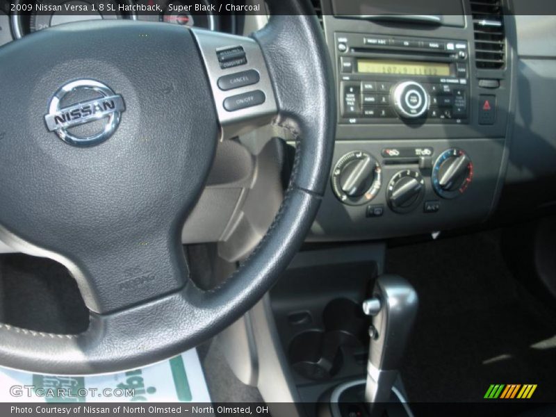 Super Black / Charcoal 2009 Nissan Versa 1.8 SL Hatchback