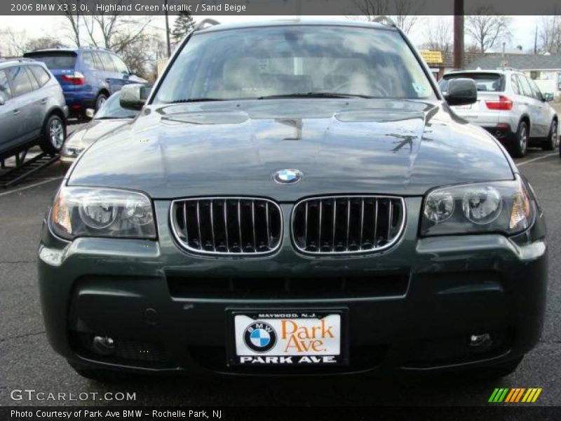 Highland Green Metallic / Sand Beige 2006 BMW X3 3.0i