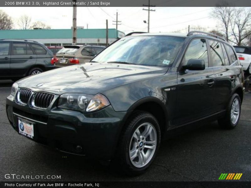Highland Green Metallic / Sand Beige 2006 BMW X3 3.0i