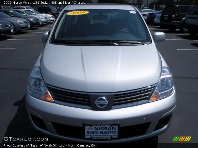 Brillant Silver / Charcoal 2009 Nissan Versa 1.8 S Sedan