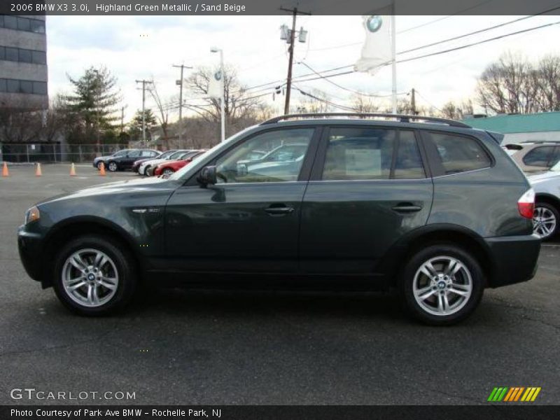 Highland Green Metallic / Sand Beige 2006 BMW X3 3.0i