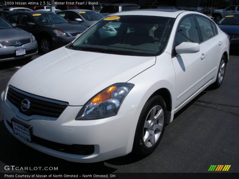Winter Frost Pearl / Blond 2009 Nissan Altima 2.5 SL