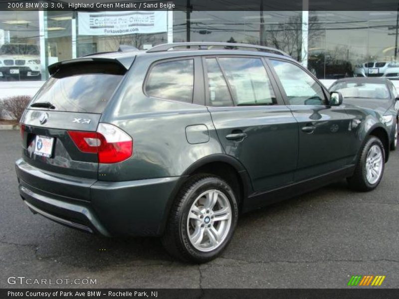 Highland Green Metallic / Sand Beige 2006 BMW X3 3.0i