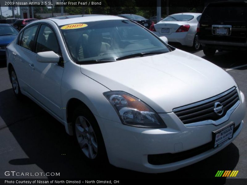 Winter Frost Pearl / Blond 2009 Nissan Altima 2.5 SL
