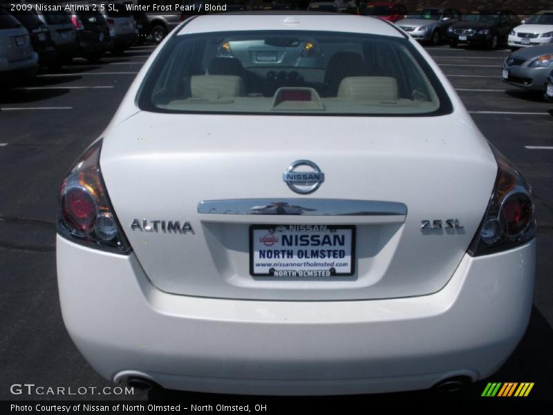 Winter Frost Pearl / Blond 2009 Nissan Altima 2.5 SL