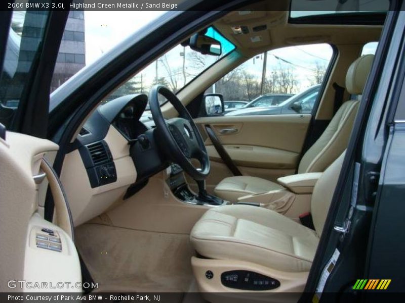 Highland Green Metallic / Sand Beige 2006 BMW X3 3.0i